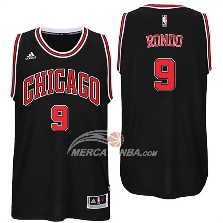 Maglia NBA Rondo Chicago Bulls Negro